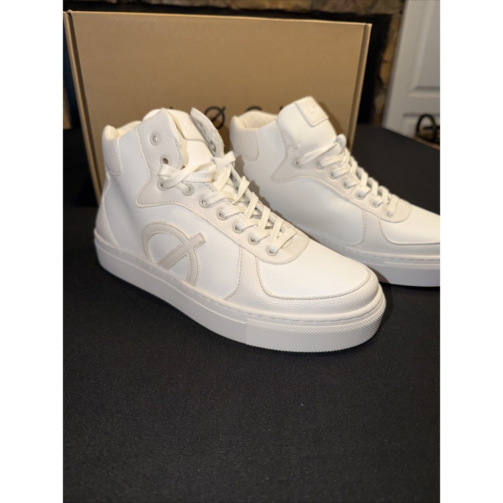 LOCI Women's White Eleven Logo High-Top Sneakers Shoes Size 37/ US 6.5 NWT $200